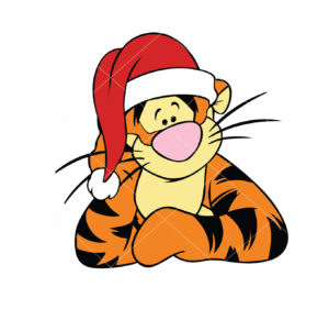 Tiger Santa Vector Winnie The Pooh Christmas Cricut Vector