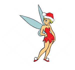 Tinker Bell Santa Vector Fairy Vector Christmas Vector Cut File Cricut Vector