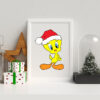 Tweety Bird Santa Christmas File Cricut Vector