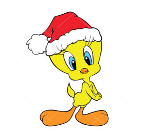 Tweety Bird Santa Christmas File Cricut Vector