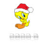 Tweety Bird Santa Vector Christmas File Cricut Vector