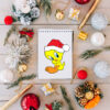 Tweety Bird Santa Vector Christmas File Cricut Vector