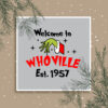 Welcome To Whoville Christmas Grinch Hand Vector