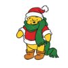 Winnie The Pooh Christmas Cricut Vector