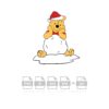 Winnie The Pooh Santa Pooh Christmas-svg Cricut Vector