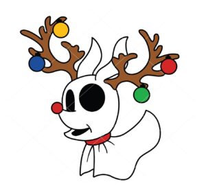 Zero Reindeer Vector Nightmare Before Christmas Vector Cut File Cricut Vector