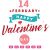 14 Feb Valentine Day Vector