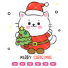 Cat Christmas With X Mas Tree Kawaii Kitten