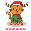 Christmas Cat Vector