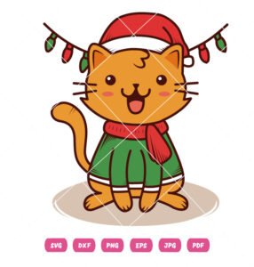 Christmas Cat Vector