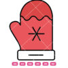 Christmas Gloves Vector