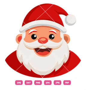 Christmas Santa Head Vector