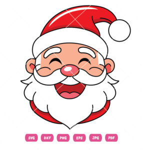 Christmas Santa Head Vector Design