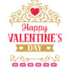 Creative Heart Happy Valentine Vector
