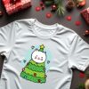 Cute Cartoon Cat In A Christmas Tree Vector