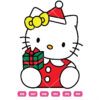 Cute Cat Christmas Vector With Gift Box Vector