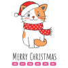 Cute Hand Drawn Christmas Kitty Cat