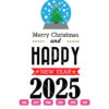 Happy 2025 Christmas Vector