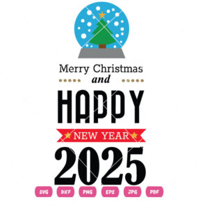 Happy 2025 Christmas Vector