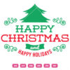 Happy Christmas And Happy Holidays Vector