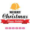 Happy Holiday Christmas Bell Vector