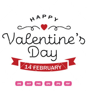 Happy Valentine Day 14 Feb Banner Vector