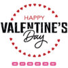 Happy Valentine Day 14 Feb Circle Vector