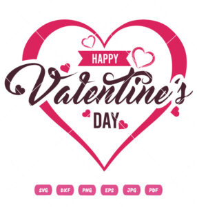 Happy Valentine Day Beautiful Heart Vector