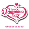 Happy Valentines Day Heart Shape Vector
