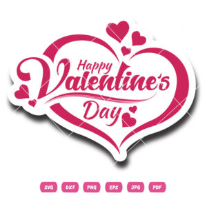 Happy Valentines Day Heart Shape Vector