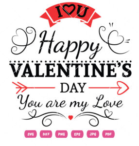 Happy Valentines Day You Are My Love Vector