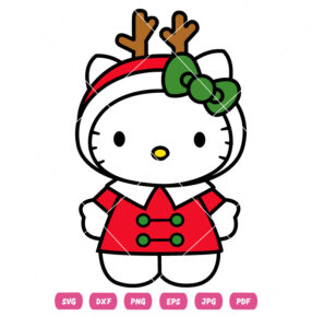 Hello Kitty Christmas Vector Christmas File Cricut Vector