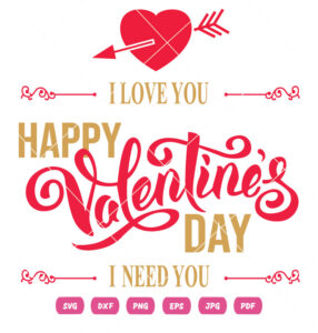 I Love You Happy Valentine Vector