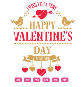 I Wish You A Very Happy Valentine Vector