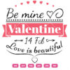 Love Is Beautiful Valentine Vector