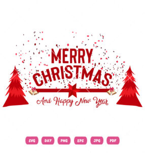Merry Christmas And Happy New Year Vector