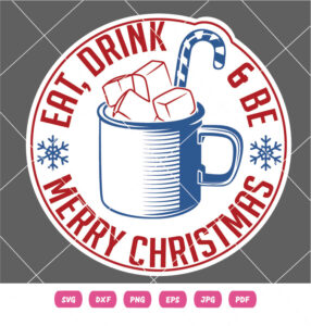 Merry Christmas Eat Drink Vector