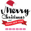 Merry Christmas Happy New Year Vector