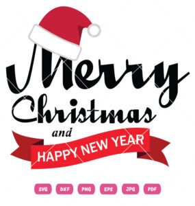 Merry Christmas Happy New Year Vector