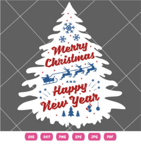 Merry Christmas Happy New Year Vector