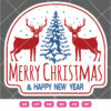 Merry Christmas Happy New Year Vector Design