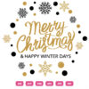 Merry Christmas Happy Winter Days Vector