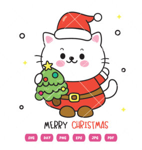 Merry Christmas Kitty Vector