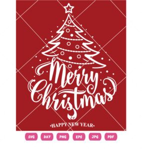 Merry Christmas Tree Vector