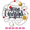 Merry Christmas and Happy New Year Greeting Card Vector