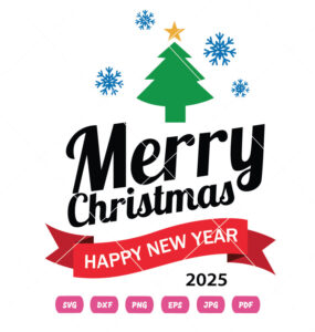 Royal Merry Christmas Tree Vector