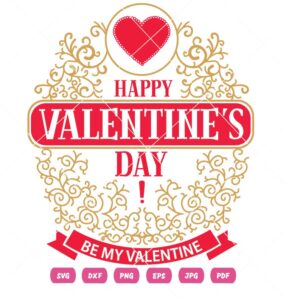 Royalty Stylish Happy Valentine Day Vector
