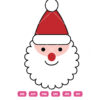 Santa Face Head Vector