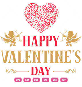 Simple Happy Heart Valentine Vector Design