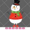 Snowman Christmas Character Vector